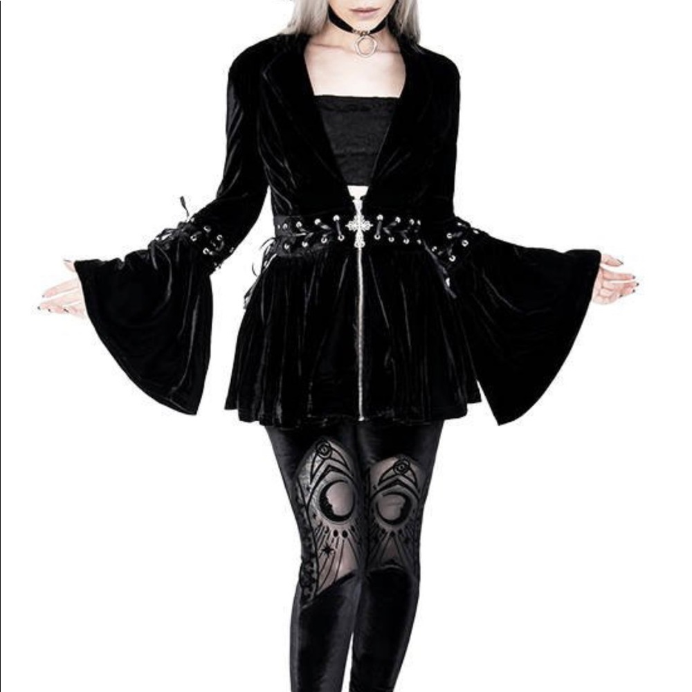 Restyle New Romantic Lace Up Coat (M)